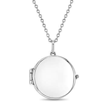 Girls' Round Shaped Photo Sterling Silver Locket Necklace - In Season Jewelry