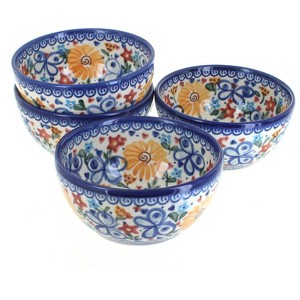 Blue Rose Polish Pottery 71-4 Vena Dessert Bowl Set - 1 of 1