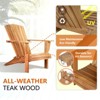 Decksplore Adirondack Chair Teak Wood Waterproof Outdoor Furniture for Garden, Poolside & Patio - 4 of 4
