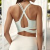 Anna-Kaci Active Women's Ribbed Cross Strap Sports Bra with Double Strap Detail - 4 of 4
