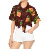 HAPPY BAY Women's Button Down Blouses Casual Summer Beach Party Short Sleeve Blouse Shirt Tropical Colorful Button Up Hawaiian Dresses - 2 of 4