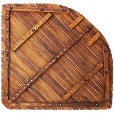 Nordic Teak 30" x 30" Oiled Wooden Bath Mat