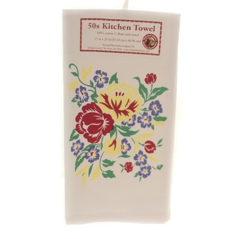 Decorative Towel 24 0 Country Garden Flour Sack 100 Cotton Floral Flower Retro Kitchen Towel Target