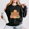 Pumpkin Season Stacked Distressed - Women's Lightweight Garment Dyed Sweatshirt - 2 of 4