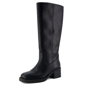 CUSHIONAIRE Sawyer Tall Chunky Heel Womens Boots - Pull On Casual Knee High Boots for Women - 1 of 4