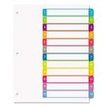 Avery Ready Index Table of Contents Dividers Multicolor Tabs 1-12 Letter 11843