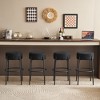 HOMLUX 30" Tall Upholstered Bar Stools Set of 2 Counter Height Dining Bar Chair - 2 of 4