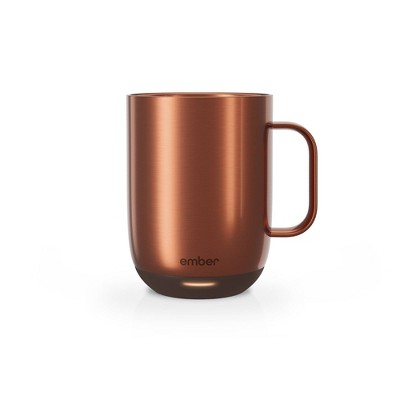 Ember Mug 2 14oz Temperature Control Smart Mug Copper: Ember Cup, Ceramic & Stainless Steel, Hand Wash, Coaster Included