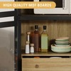 High arched bookcase, 71.7 inches, with 2 inner drawers, freestanding storage cabinet with anti-tip device, suitable for living room, bedroom - 4 of 4