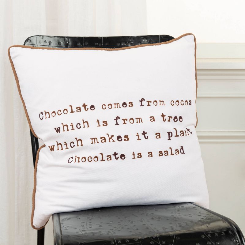 20&#34;x20&#34; Oversize &#39;Chocolate&#39; Square Throw Pillow Cover - Rizzy Home, 6 of 11