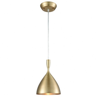 Elk Home Spun Aluminum 1 - Light Pendant in  French Brass