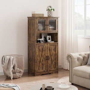 Whizmax Bathroom Cabinet, Bookcase, Freestanding Floor Storage Cabinet with Open Shelf & Doors, Kitchen Cupboard - 1 of 4