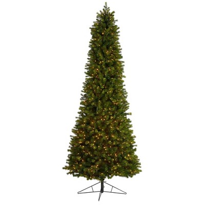 Nearly Natural 9.5-ft Slim Colorado Mountain Spruce Artificial Christmas Tree