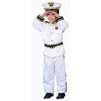 Dress Up America Navy Admiral Costume - Ship Captain Uniform For Kids