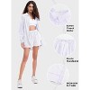 EXLURA Women's Summer 2 Piece Sets Long Sleeve Button Down Shirts Matching Short Sets Oversized Spring Vacation Outfits - 2 of 4