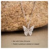 Clotth Women's Lucky Charm Butterfly Pendant Necklace - Trendy Delicate Collar Chain with Mixed Gemstone Accent - 4 of 4