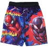 Marvel Spider-Man Boys Quick-Dry 2-Piece Swim Set with Shirt and Trunks - White/Red, 4 - 3 of 4