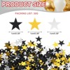 Unique Bargains Party Christmas Decorations Twinkle Metallic Foil Glitter Star Table Confetti Black/Gold/Silver - 2 of 4