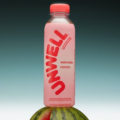 Unwell Hydration No Caffeine Watermelon Sports Drink - 16.9 fl oz