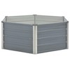 vidaXL Raised Garden Bed Grey Galvanized Steel 50.8x50.8x18.1 in - 3 of 4