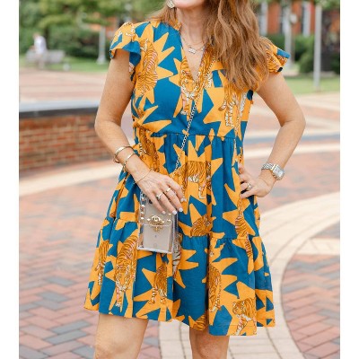 Women's Jenny Tiger Mini Dress - BRITON COURT