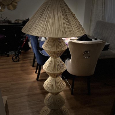 Faux Raffia Table Lamp Brown (Includes LED Light Bulb) - Opalhouser designed wit high quality