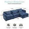 MOONMISS 112" Oversized Modern Chenille L Shaped Sectional Sofa Cloud Couch for Living Room, with Moveable Ottoman & Memory Foam - 4 of 4