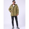 INSPIRE CHIC Men's Winter Warm Coat Fleece Lined Thicken Hooded Parka Jacket - 2 of 4