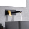 SUMERAIN Wall Mount Bathroom Sink Faucet Black and Gold with Left-Handed Handle and Rough in Valve - 2 of 4
