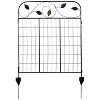 Sunnydaze Outdoor Winding Vines Steel Decorative Garden Fence Panels - 30" W Per Panel - 10' Overall - Black - 4pc - 3 of 4