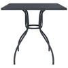 vidaXL Patio Table Outdoor Bistro Table with Metal Frame Anthracite Steel Mesh - 3 of 4