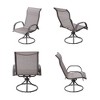 3pc Outdoor Steel Conversation Set Tan - Teamson Home: Weather-Resistant Patio Seating with Side Table - 4 of 4