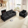 Mjkone 82" Width 2 Piece Living Room Sofa Set, 3 Seat Sofa with Armchair, Modular Sectional Couch Furniture Sets - 2 of 4