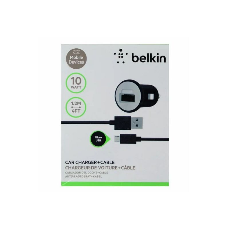 Belkin MIXIT Car Charger with 4-Foot Micro USB Charging Cable - Black, 3 of 4