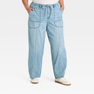 Women's High-Rise Drawstring Soft Utility Jeans - Universal Thread