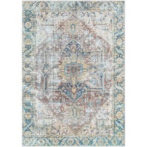 5'3"x7' Kemer Traditional Machine Washable Rug Blue - Artistic Weavers: Pet Friendly Flatweave Indoor Area Rug - 1 of 4