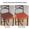 Bar Stools Set of 2, 22.4" Modern Counter Height Barstool With High Back and Metal Footrest, Upholstered Large Seat Island Stools Bar - 3 of 4