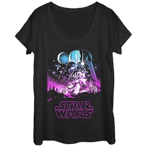 Women's Star Wars Epic Artwork Scoop Neck - 1 of 3