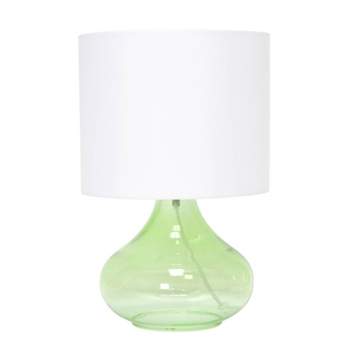  Glass Raindrop Table Lamp with Fabric Shade - Simple Designs