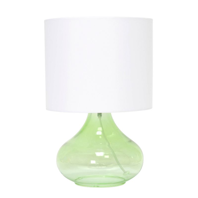  Glass Raindrop Table Lamp with Fabric Shade - Simple Designs, 1 of 12