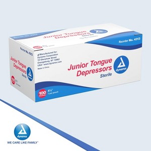 Dynarex Tongue Depressors Sterile Junior 5.5 Inches, 100 Count - 1 of 4
