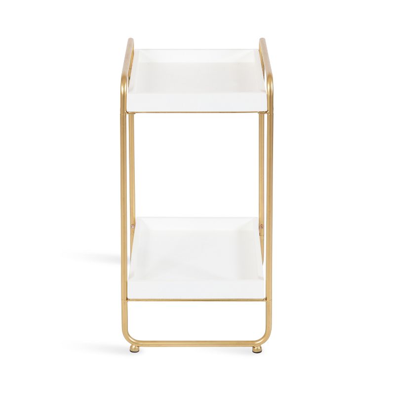 Kate and Laurel Nicco Rectangle MDF Side Table, 13x16x26, White, 5 of 10