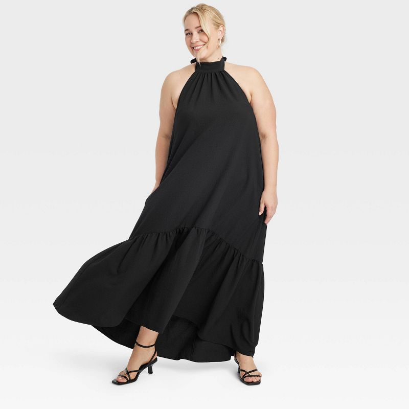 Women's Halter Hi-Lo Midi Dress - A New Day™, 4 of 5