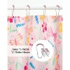LunaLulinlk Kids Floral Shower Curtain with Hooks - 4 of 4