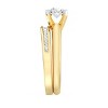 GILDED 1/2 ct. T.W. Lab Diamond (SI1-SI2 Clarity, F-G Color) and 14KT Gold Plating Over Sterling Silver Engagement Ring Set - 3 of 4