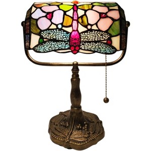Fine Art Lighting Stained Glass Dragonfly Table Lamp, Multicolor - 1 of 4