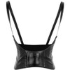 INSPIRE CHIC Women's Elastic Wide Waist Belt, Steampunk Underbust Corset Belts Faux Leather/Denim for Dress - 2 of 4