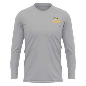 George Mason University Adult Sport Long Sleeve Left Chest Logo, Athletic Heather - 1 of 4