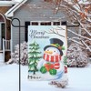 Northlight Merry Christmas and Snowman Outdoor Garden Flag 12.5" x 18" - 3 of 4
