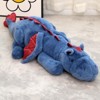 TITQWOP Dinosaur Plush Toy Pillow, Cute Stuffed Animal Toys, Soft Long Dinosaur Body Pillow Gift for Kids Boys Girls 28inch - 2 of 4